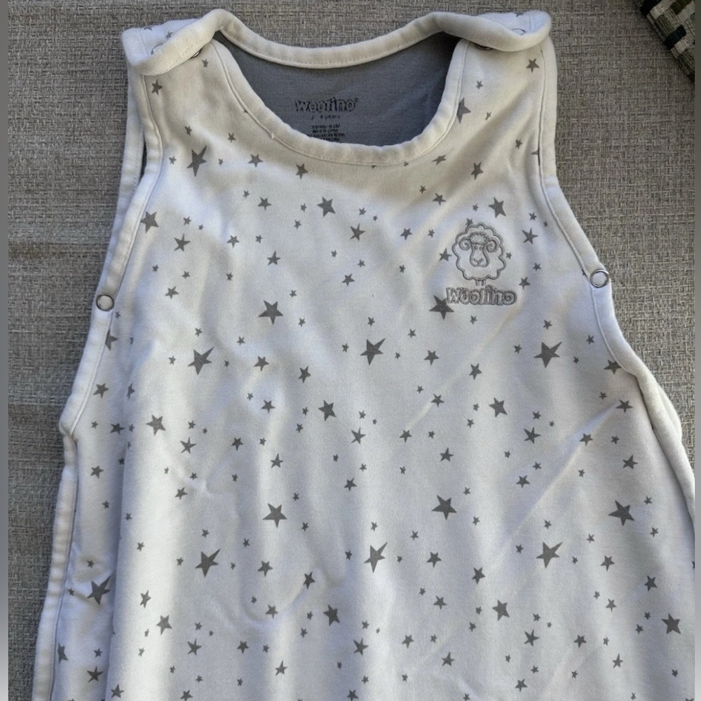 Woolino Gray Star Sleep Sack for Kids